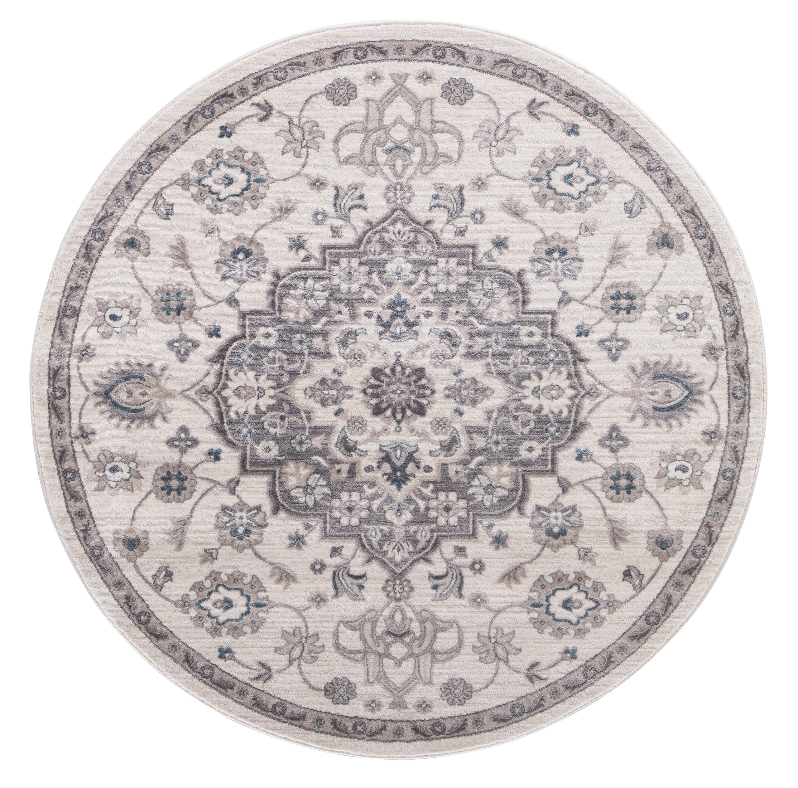 4552 CENTER MEDALLION IVORY-GRAY