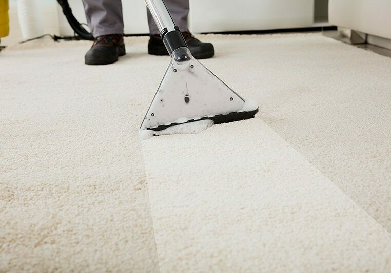 Close-up Of A Person Cleaning Carpet With Vacuum Cleaner